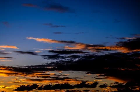 Colored Clouds at Sunset Stock Photos
