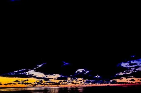 Colored Clouds at Sunset Stock Photos