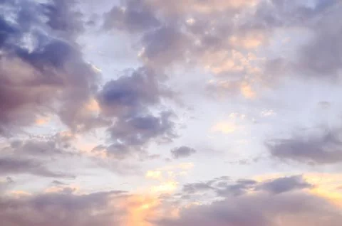 Colored Clouds at Sunset Stock Photos