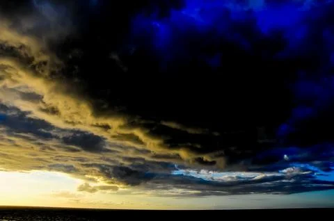 Colored Clouds at Sunset Stock Photos