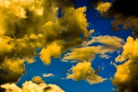 Colored Clouds at Sunset Stock Photos