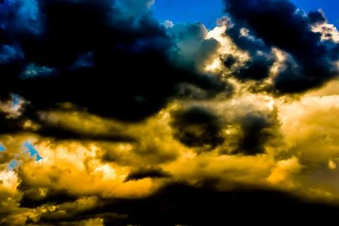 Colored Clouds at Sunset Stock Photos