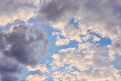 Colored Clouds at Sunset Stock Photos
