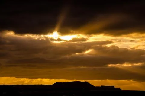 Colored Clouds at Sunset Fotos Stock