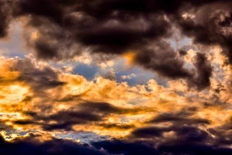 Colored Clouds at Sunset Stock Photos