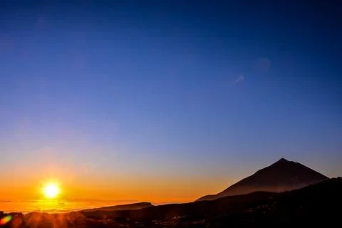 Colored Clouds at Sunset Stock Photos