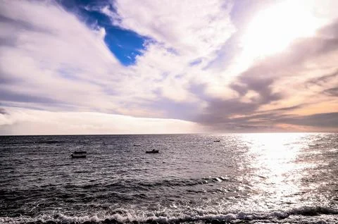 Colored Clouds at Sunset Stock Photos