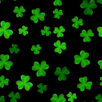 Colored Clover Leaves Seamless Pattern Background Illustration Stock Illustration