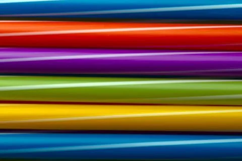 Colored cocktail tubes Stock Photos