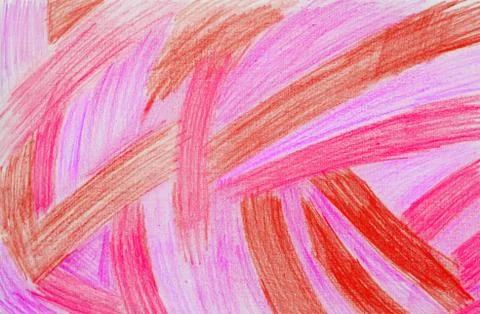 Colored collage drawn with penils. Stock Photos