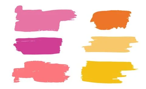 Colored collection of abstract grunge design elements vector illustration Stock Illustration