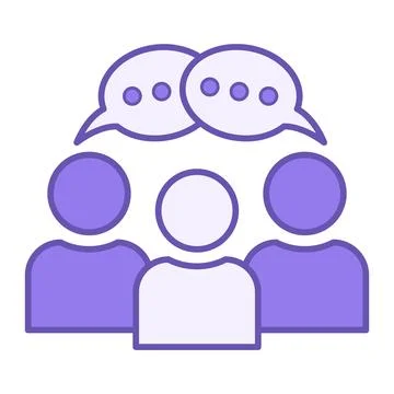 Colored Collective Icon. Vector Icon of Group of People Working Together Stock Illustration