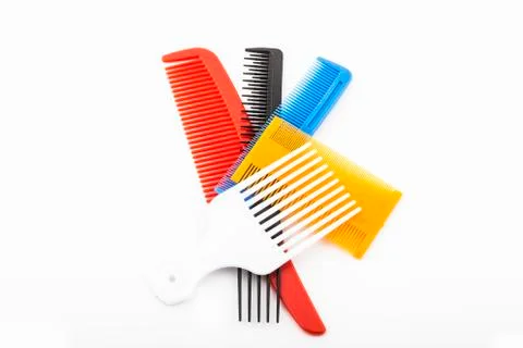 Colored combs Stock Photos