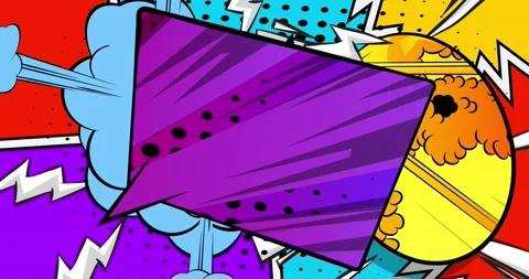 Colored Comic Book Bubble Stock Footage 165576298