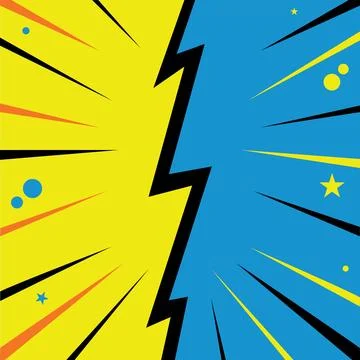 Colored comic book page with halftone effect Vector 스톡 일러스트