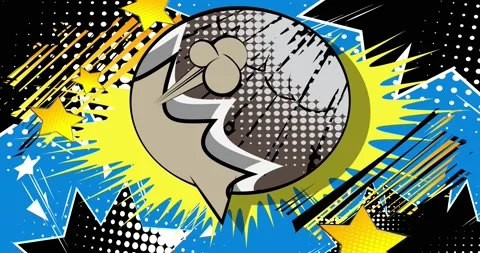 Colored Comic Book Speech Bubble Stock Footage 166484624