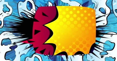 Colored Comic Book Speech Bubble Stock Footage 166716397