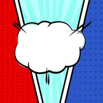 Colored comic page with halftone effect and comic bubbles Vector 스톡 일러스트