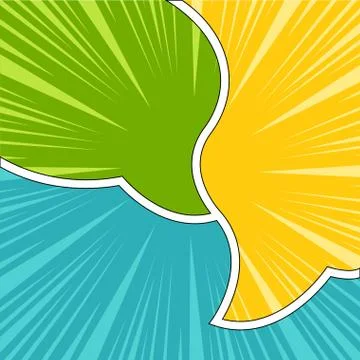 Colored comic pages with halftone effects Stock Illustration