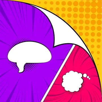 Colored comic pages with halftone effects Illustrazione stock