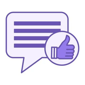 Colored Like Comment Icon. Vector Illustration. Expressions of Like or Appr.. Stock Illustration