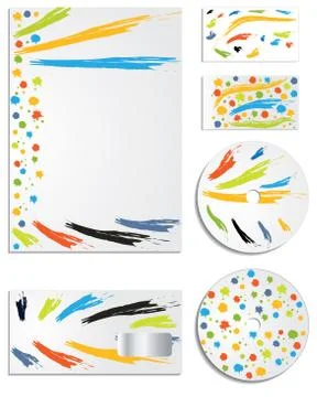 Colored company vector set Stock-Illustration