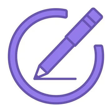 Colored Compose Icon. Vector Icon. Pen Writing. Drawing or Text Creation. W.. Stock Illustration