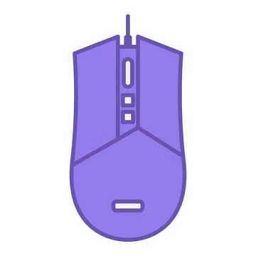 Colored Computer Mouse Icon. Cursor Control Device. Gadget, Technology. Con.. Stock Illustration