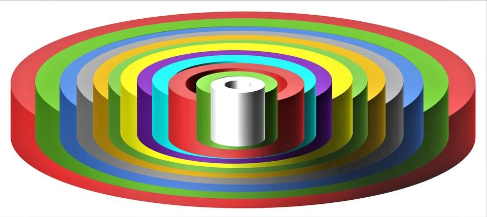 Colored concentric circles Stock Illustration