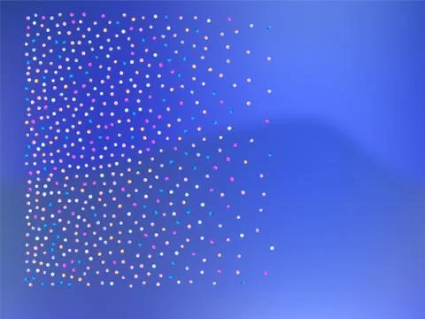 Colored confetti balls, space. Stock Illustration
