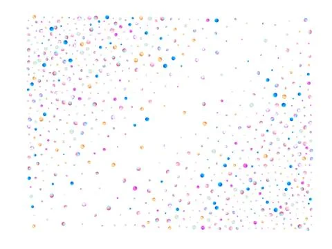 Colored confetti balls, wide. Stock Illustration