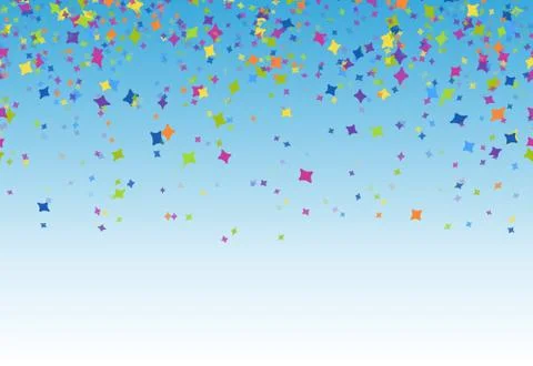 Colored confetti on blue background Stock Illustration