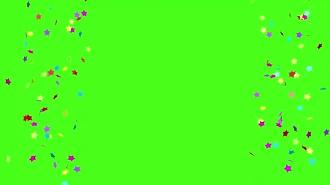 Colored confetti flies up . Stock Footage 241079854