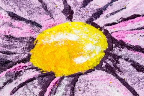 Colored confetti on ground Stock-Fotos