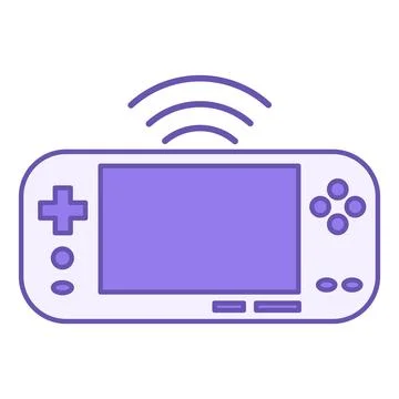 Colored Console Icon. Portable Wireless Game Console Vector Icon. Gamepad, .. Stock Illustration
