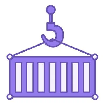 Colored Container Icon. Vector Illustration. Crate or Tank for Cargo Transp.. Stock Illustration
