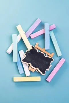 Colored crayons for education Stock Photos