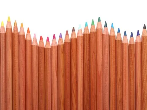 Colored crayons Stock Photos