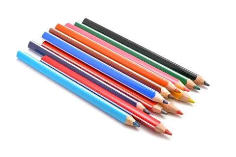 Colored crayons Stock Photos