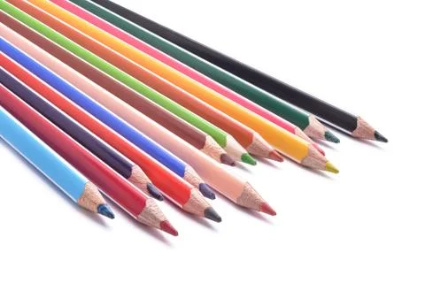 Colored crayons Stock Photos