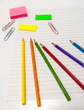 Colored crayons Stock Photos