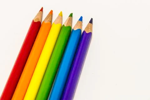 Colored crayons Stock Photos