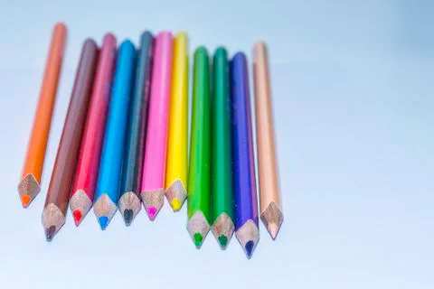 Colored crayons Stock Photos