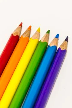 Colored crayons Stock Photos