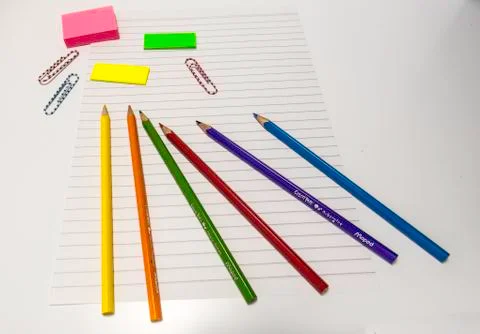 Colored crayons Stock Photos