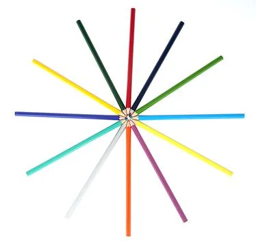 Colored crayons 库存照片