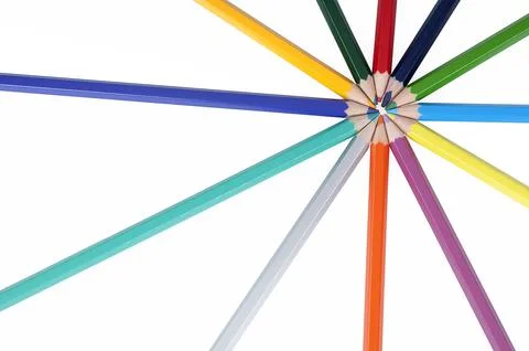 Colored crayons 库存照片