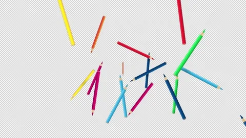 Colored  Crayons Transitions 4 Pack 動画素材 219419852