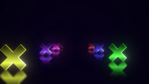 Colored Crosses Happy Endless Video Loop Stock Footage 297745883