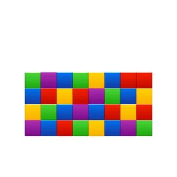 Colored cubes 03 Stock Illustration